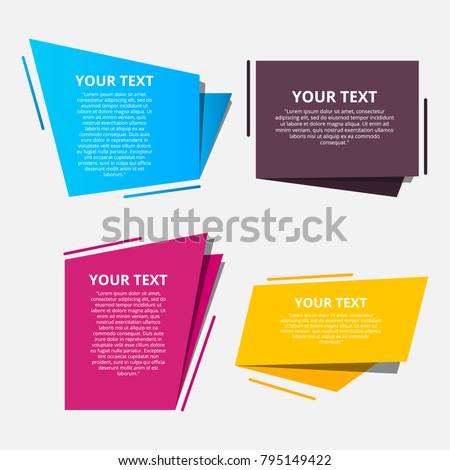 Style text templates origami for banner Vector abstract geometric origami
