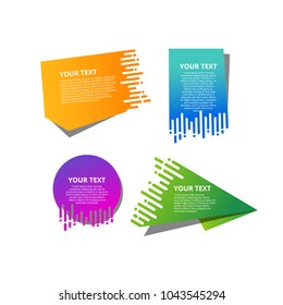 Style text templates speed origami for banner.  Vector abstract geometric origami