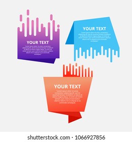 Style text templates speed origami for banner Vector abstract geometric origami