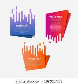 Style text templates speed origami for banner Vector abstract geometric origami