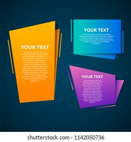 Style text templates speed origami for banner Vector abstract geometric origami