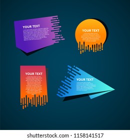 Style text templates speed origami for banner Vector abstract geometric origami