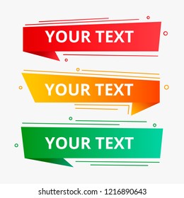 Style text templates speed origami for banner Vector abstract geometric origami
