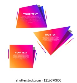 Style text templates speed origami for banner Vector Text Label