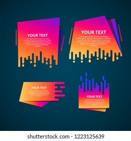 Style text templates speed origami for banner Vector Text Label