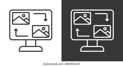 Style Transfer Icon Set Vector Collection Isolated In Black And White