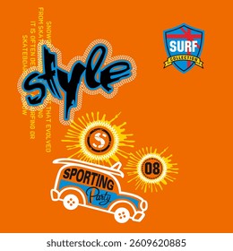 Style typography slogan. Vector illustrations for printed t-shirts, screen printing
