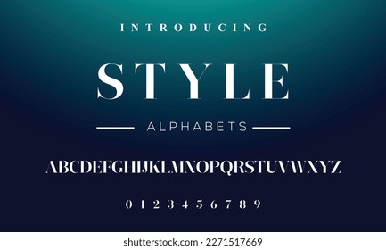Estilo de fuente vectorial STYLE elegante y lujoso