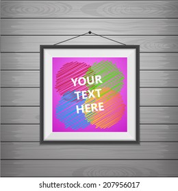 Style vector frame for photo, colored abstraction