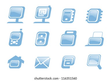 Style Web Business Icons Set.