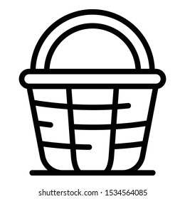 Style wicker icon. Outline style wicker vector icon for web design isolated on white background