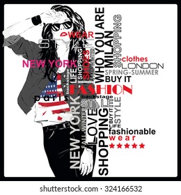 STYLE word cloud concept. Vector illustration