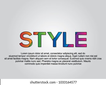 Style word creative design Concept . Modern Vector Illustration concept of word Style