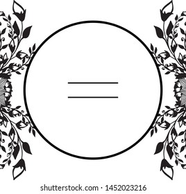 Style for wreath frame, background white. Vector