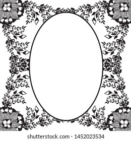 Style for wreath frame, background white. Vector