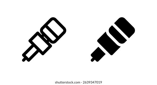 A styled dynamic microphone icon, great for representing energetic performances, speeches, and general audio capture.
