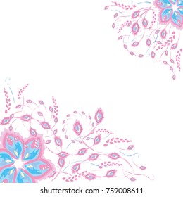 Styled flowers on a white background