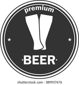 styled label of beer