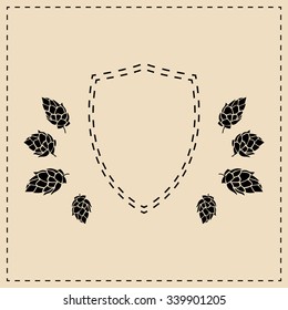 styled label of beer. Good as a template of advertisement.