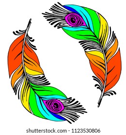 styled pen in bright colors