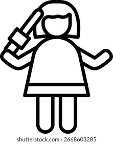 Styler Line-Symbol, Vektordesign