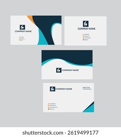 Styles And Good Quality Modern Shape  Colorful Company Business Card Design 
