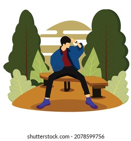Estilos de ilustraciones masculinas Este diseño es adecuado para hacer publicidad, fondos o su colección de diseño