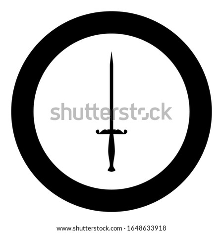 Stylet knife Stiletto icon in circle round black color vector illustration flat style image