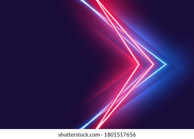stylight neon light effect poster in red and blue colors