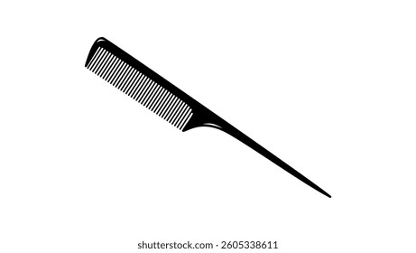  Styling Comb , black isolated silhouette
