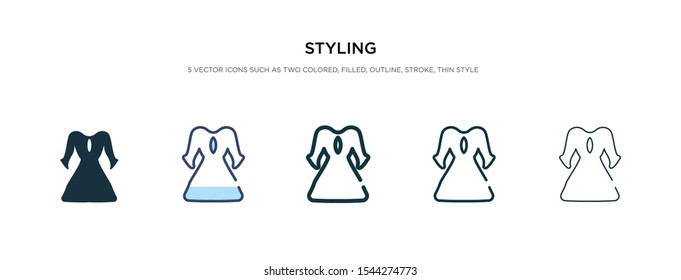 styling icon in different style vector illustration. two colored and black styling vector icons designed in filled, outline, line and stroke style can be used for web, mobile, ui