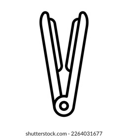 Bildzeichen für Vektorvorlagen mit Symboldesign und Symbolpixeln für Styling-Iron-Symbole perfekt