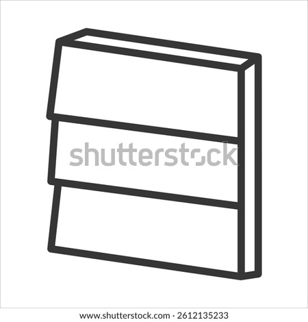 Styling Siding Icon Vector Illustration Outline