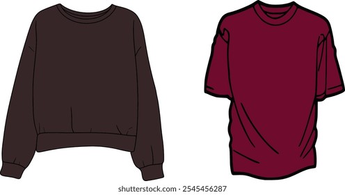 Styling of Sweatshirt and T-Shirt