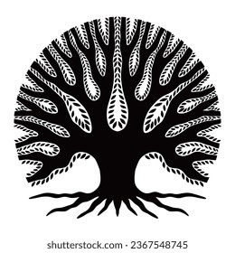 Stylised family tree template, genealogy tree