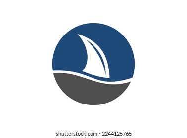 Stylised  fish Shark logo design, Vector illustration
