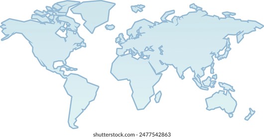 A stylised global world map background simplified illustration