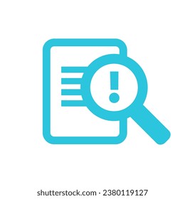 Icono estilizado de datos importantes, símbolo, icono azul sobre fondo blanco. De conjunto de iconos azules.
