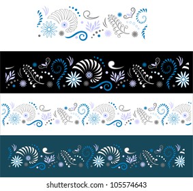 Stylised Maori Koru Seamless Color Border