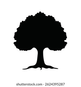 Stylised Oak Tree Vector Icon