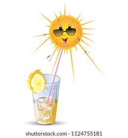 Stylised Sun and  cocktail