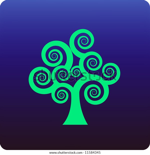 Stylised Tree Stock Vector Royalty Free 11584345