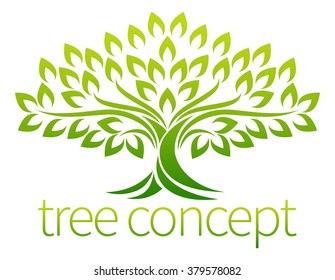 A Stylised Tree Icon Symbol Concept Illustration