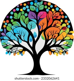 árbol estilizado sobre fondo blanco
