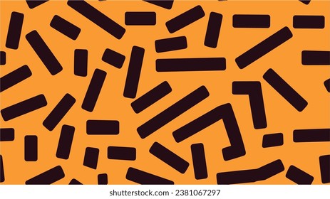 Stylish 1980s abstract memphis seamless pattern. Sprincle for cupcake and donut. Halloween - October 31. Simple background with zigzag line pattern.