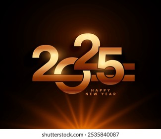 stylish 2025 new year holiday dark background design vector