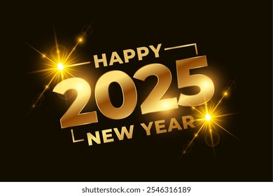 fundo de convite elegante 2025 novo ano com vetor efeito luz