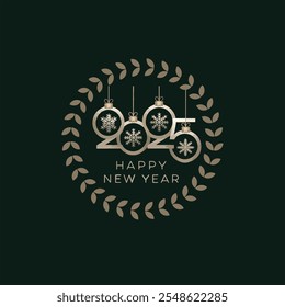 Design elegante 2025 New Years com linhas finas de ouro e estrelas
Festivo Ano Novo 2025 Design com Efeitos Espumantes Sutis