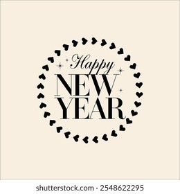 Stylish 2025 New Years Design with Thin Gold Lines and Stars
Festive New Years 2025 Design with Subtle Sparkling Effects