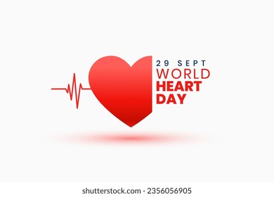 stylish 29th sept world heart day medical poster for global awareness vector